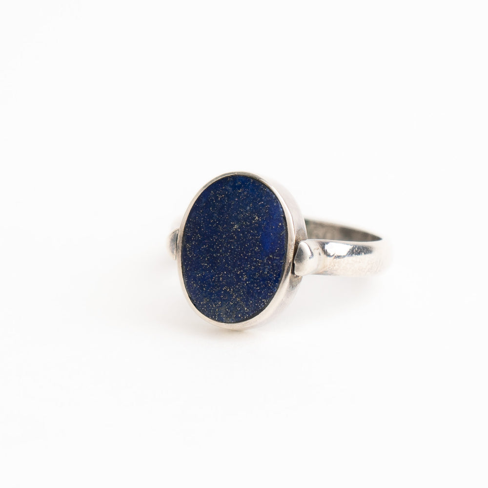 
                  
                    vintage sterling silver malachite and lapis reversible ring - size 7.5
                  
                