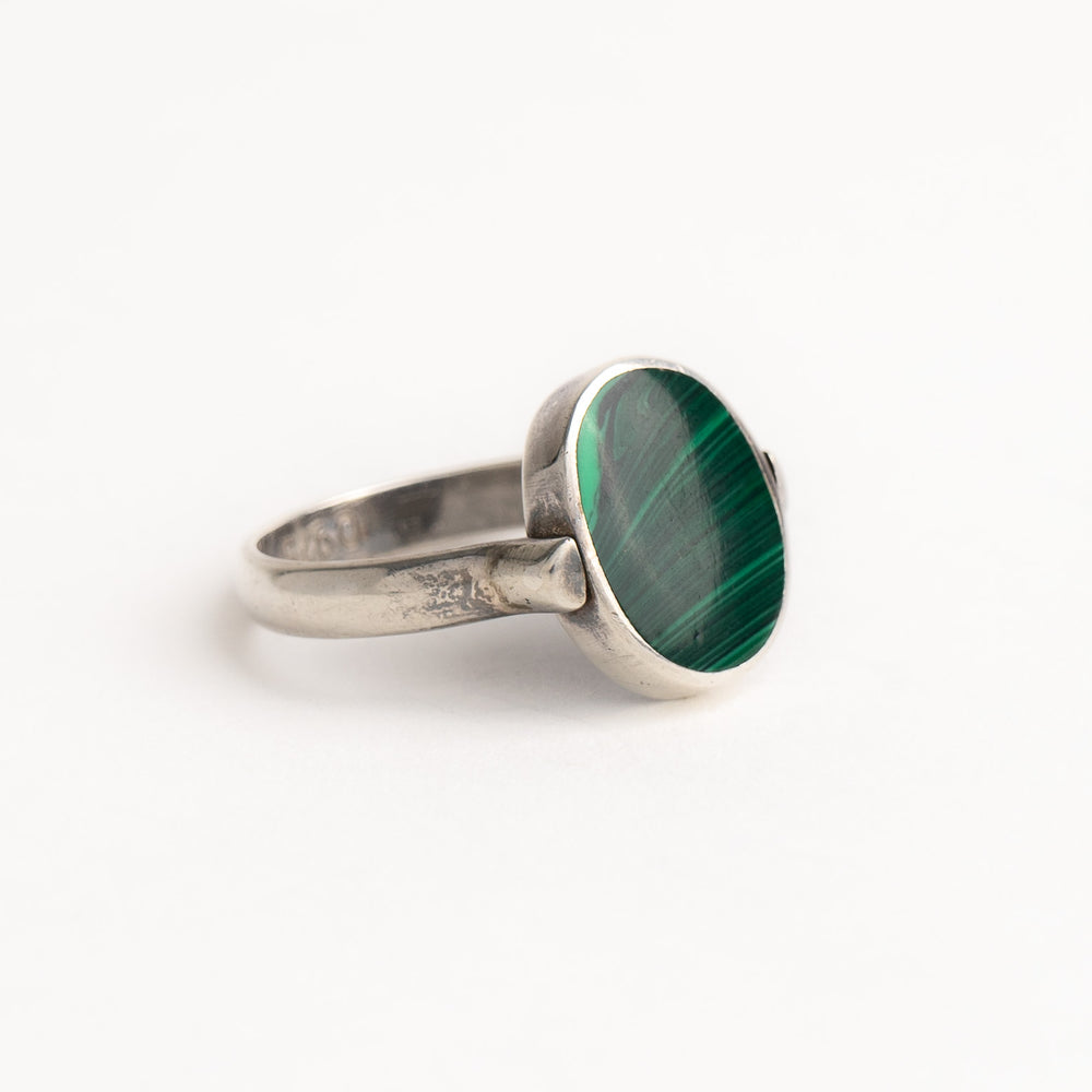
                  
                    vintage sterling silver malachite reversible ring 
                  
                