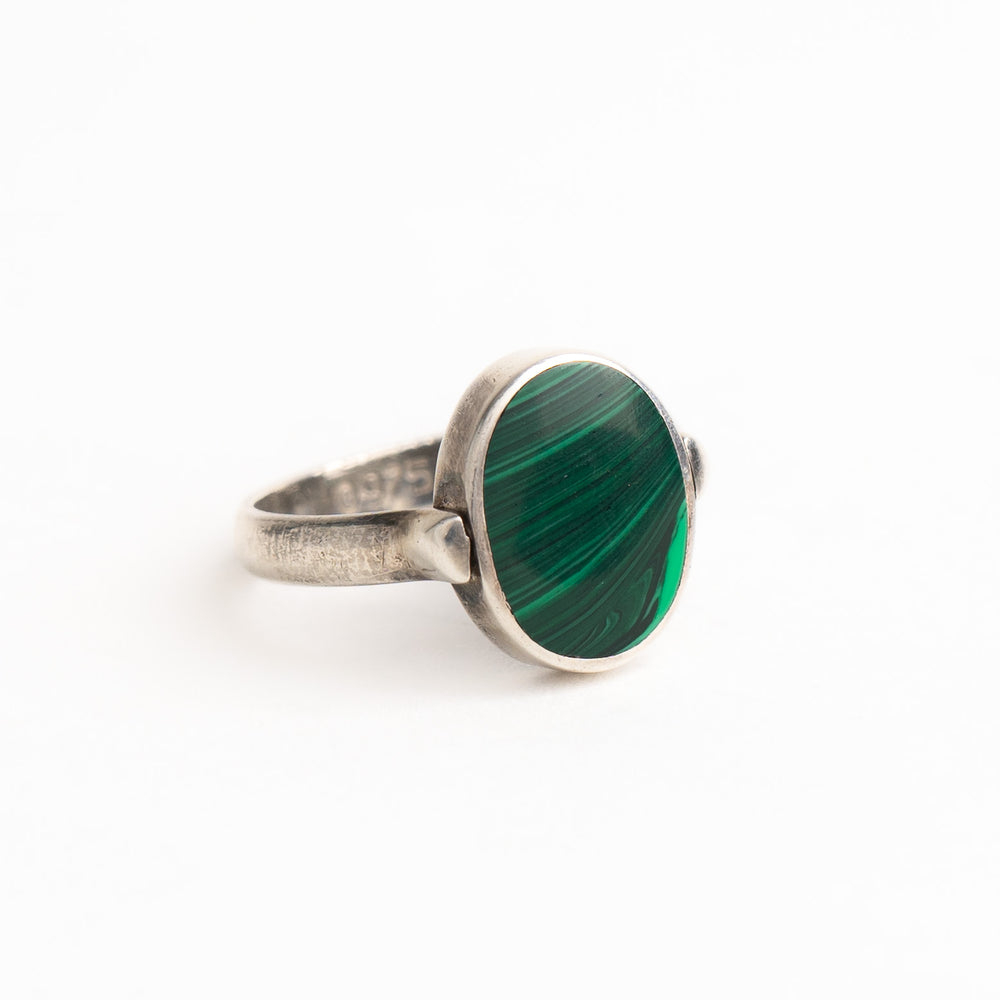 
                  
                    vintage sterling silver malachite reversible ring
                  
                