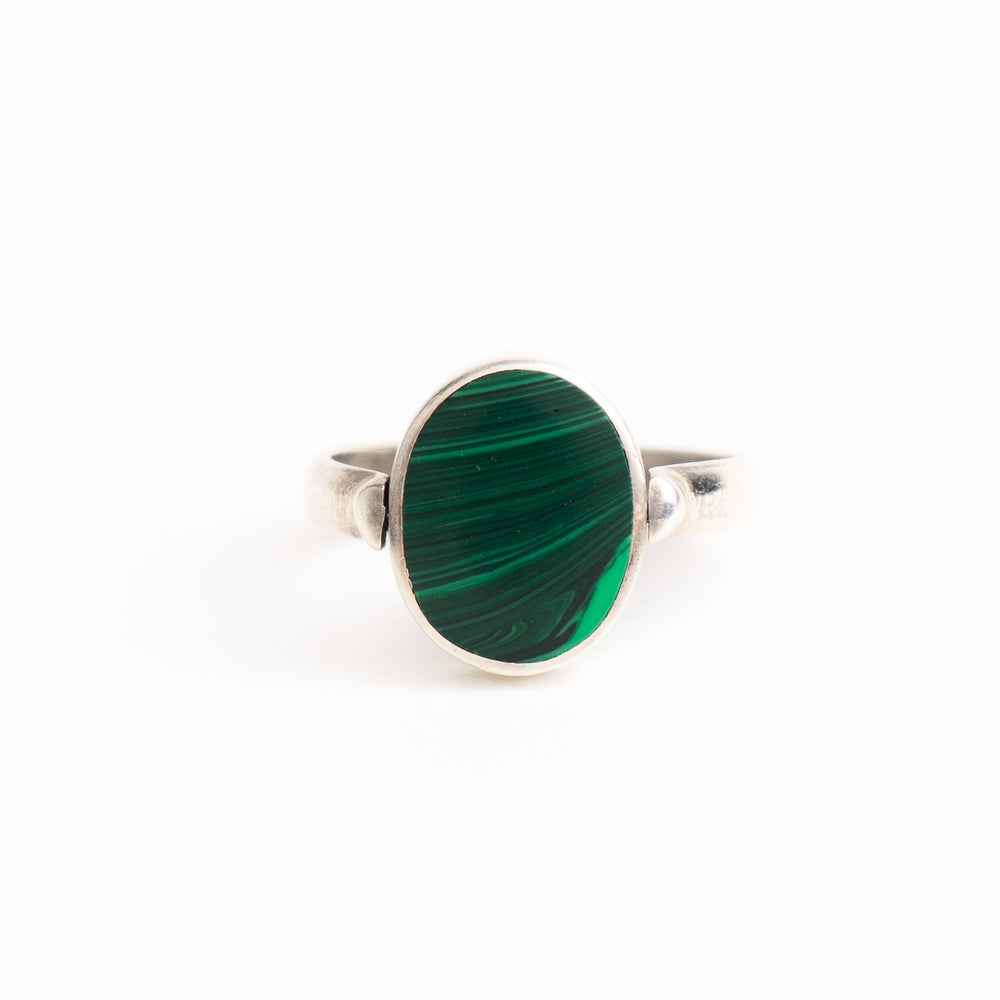 
                  
                    vintage sterling silver malachite and lapis reversible ring 
                  
                