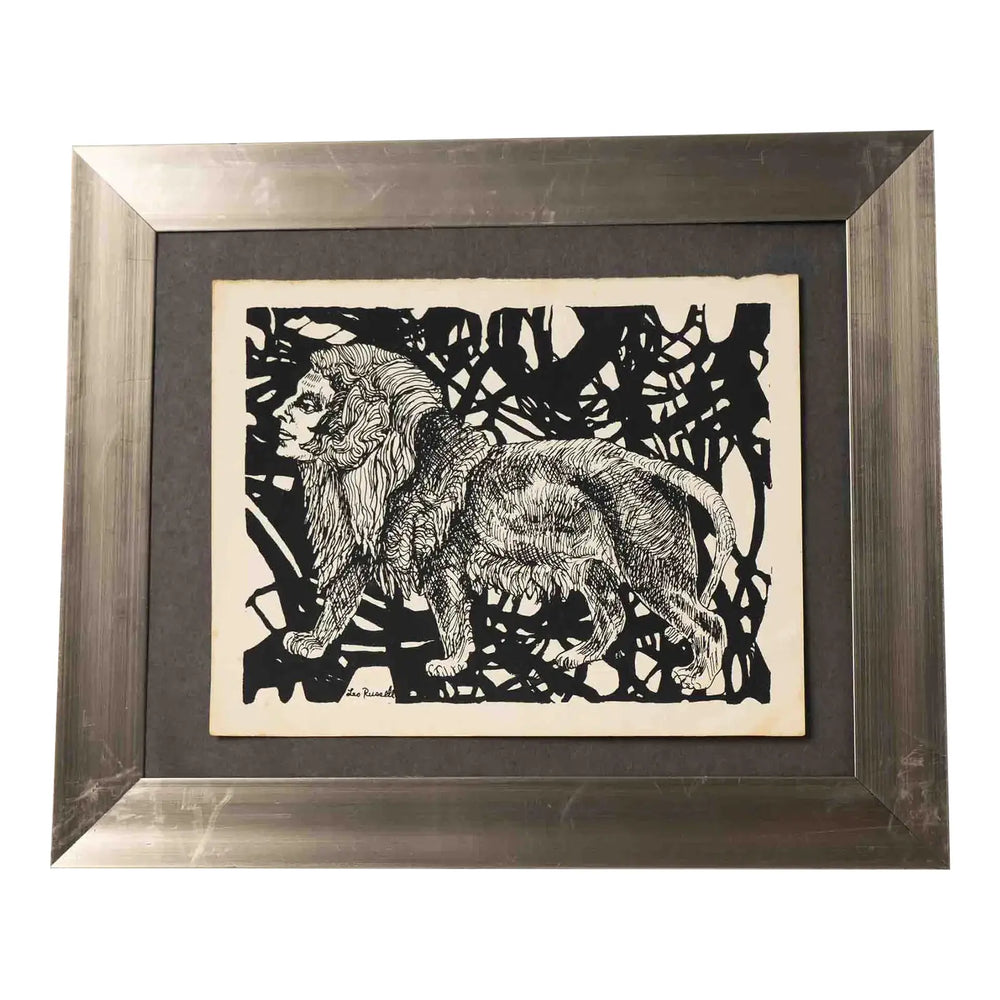 Vintage Leo Russell Astrological Sign Art Print "Leo"