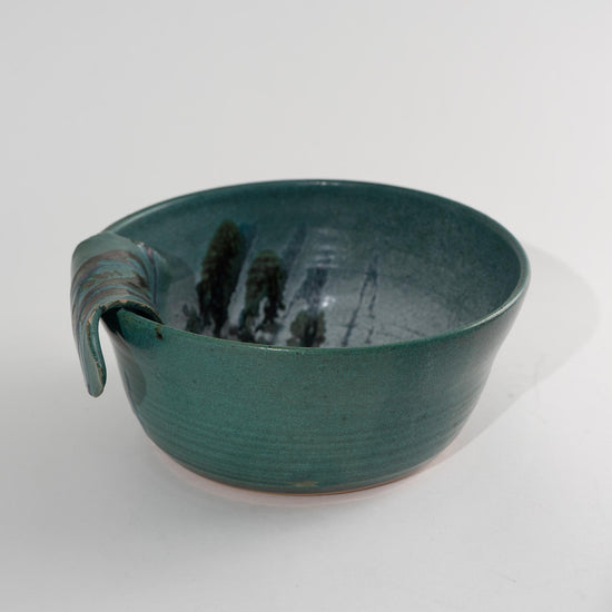Vintage Abstract Studio Pottery Bowl Draped Abstract Art 