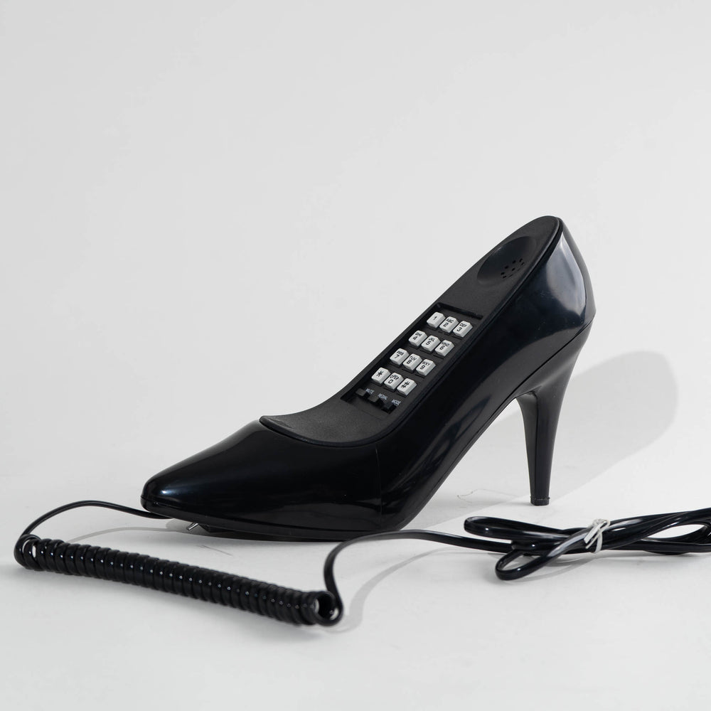 
                  
                    Vintage Black High Heel Phone - New Old Stock - vintage house phone
                  
                