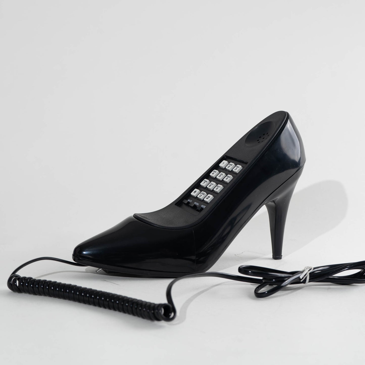 Vintage Black High Heel Phone - New Old Stock - vintage house phone