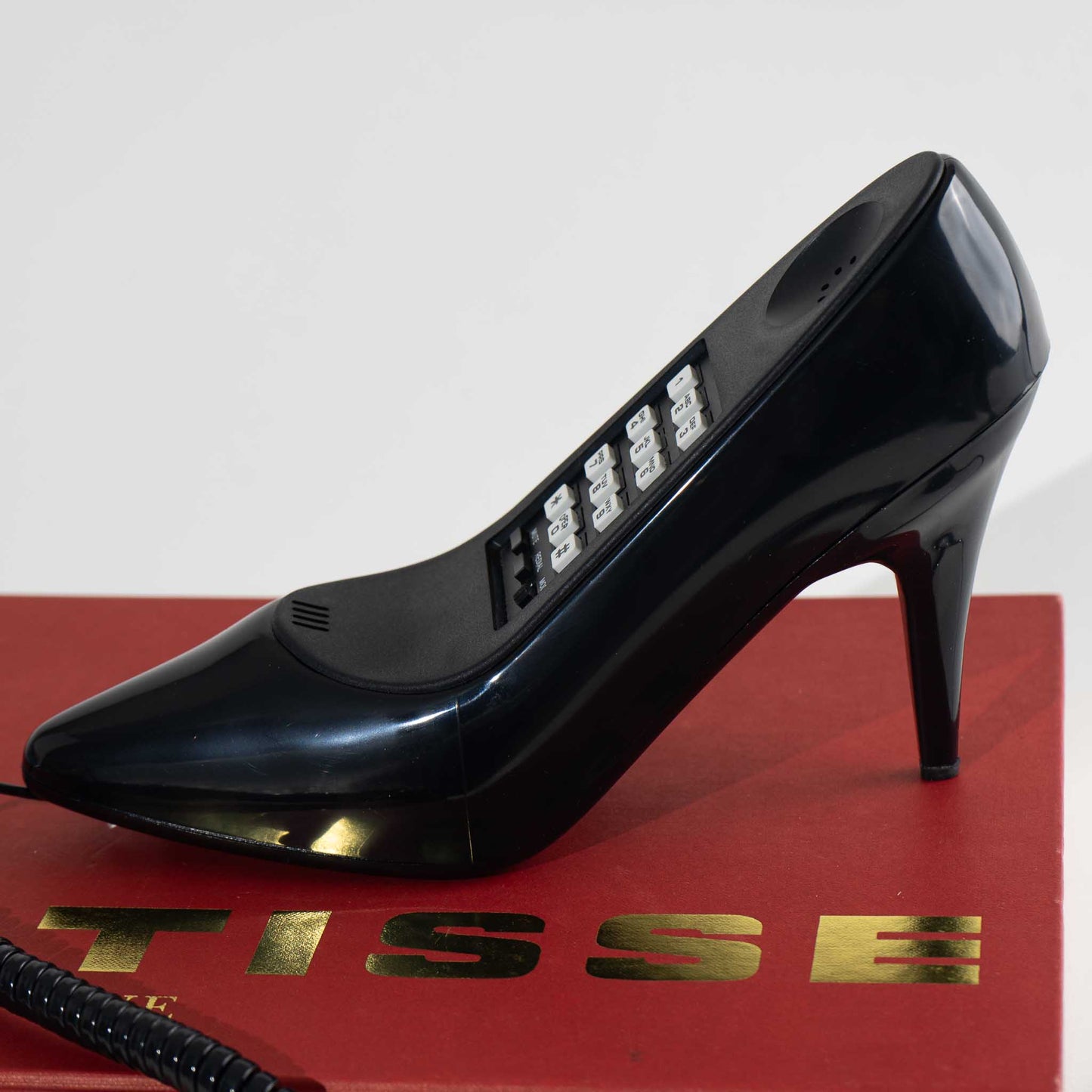 fashion high heel corded vintage phone - 1980s home decor