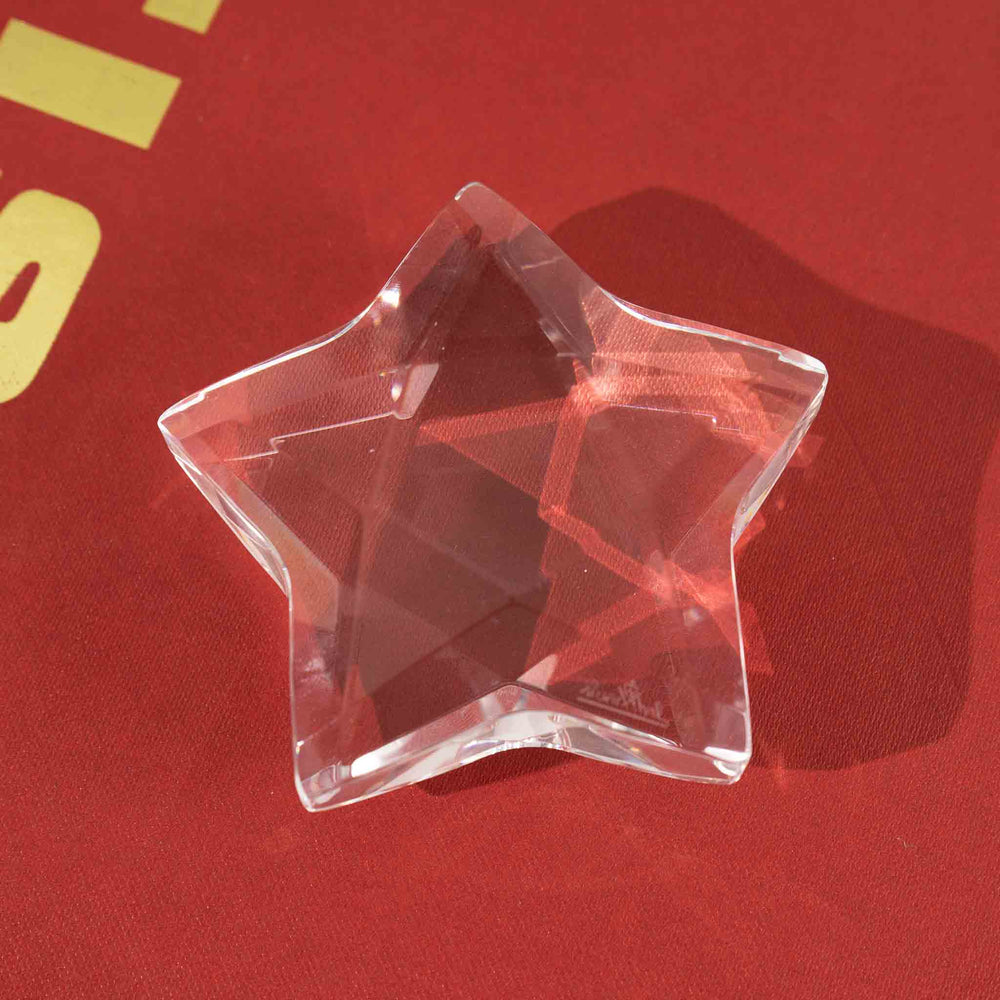 Rosenthal Crystal Faceted Star Crystal Paperweight