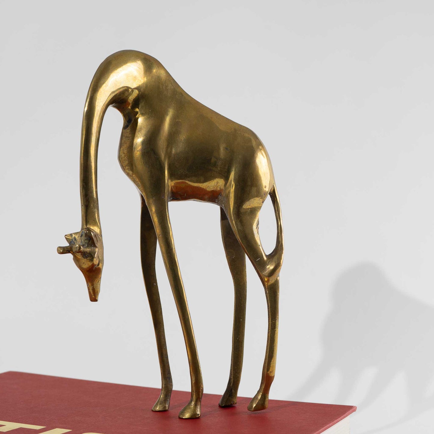 Vintage Brass Giraffe Figure 