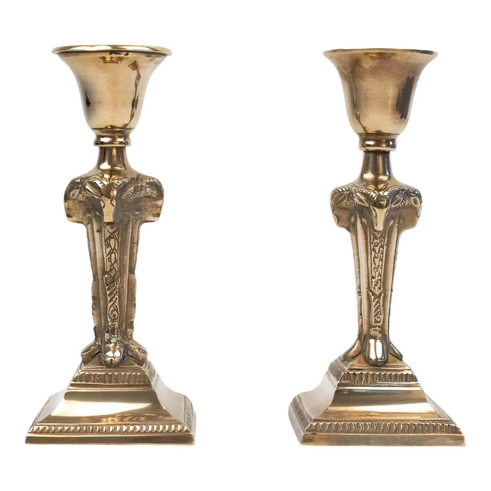 
                  
                    Brass Rams Head Candlestick Holder
                  
                