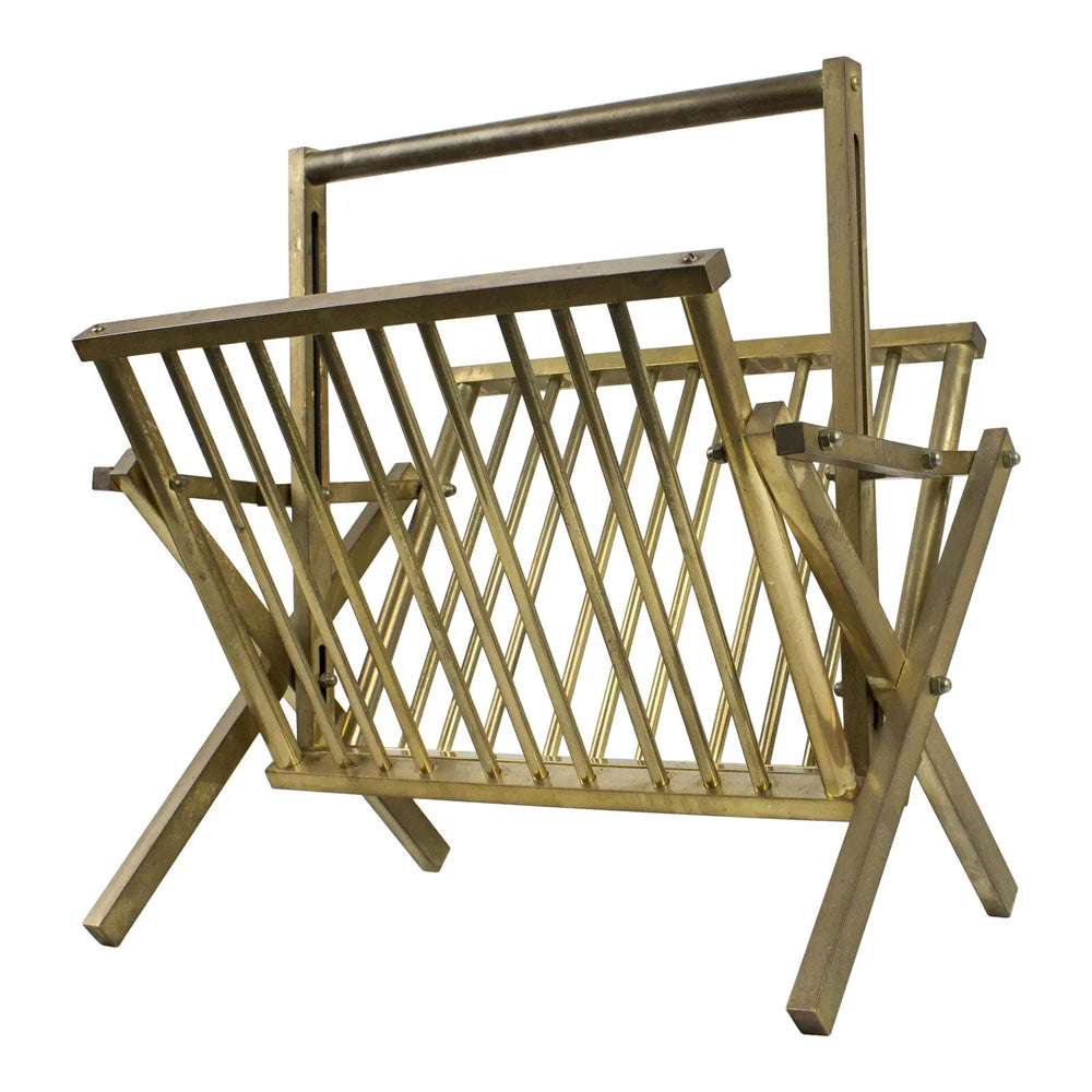 Brass Folding Magazine Rack