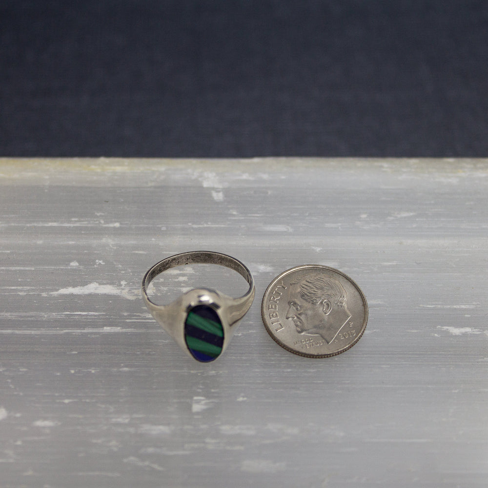 
                      
                        Vintage Malachite and Lapis Stripe Ring - Size 6
                      
                    