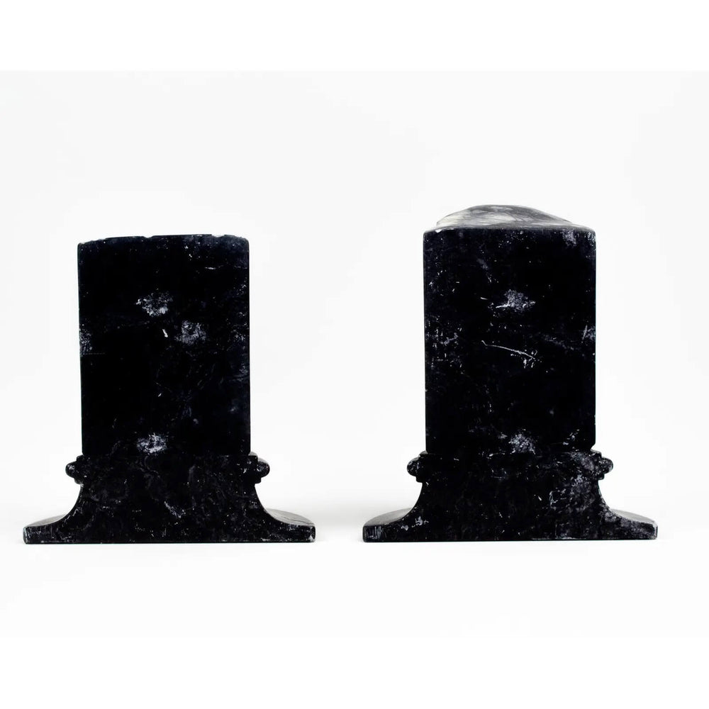 
                      
                        Black and White Italian Marble Column Bookends
                      
                    