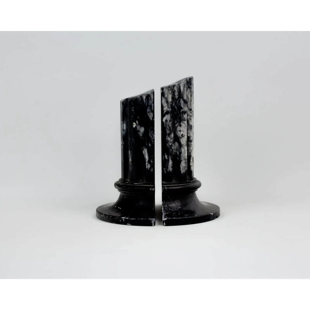 
                      
                        Black and White Italian Marble Column Bookends
                      
                    