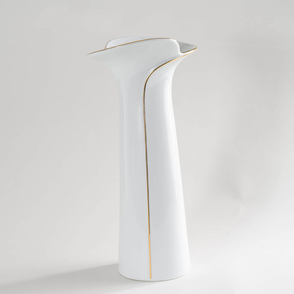 
                  
                    Vintage White and Gold Tall Vase
                  
                