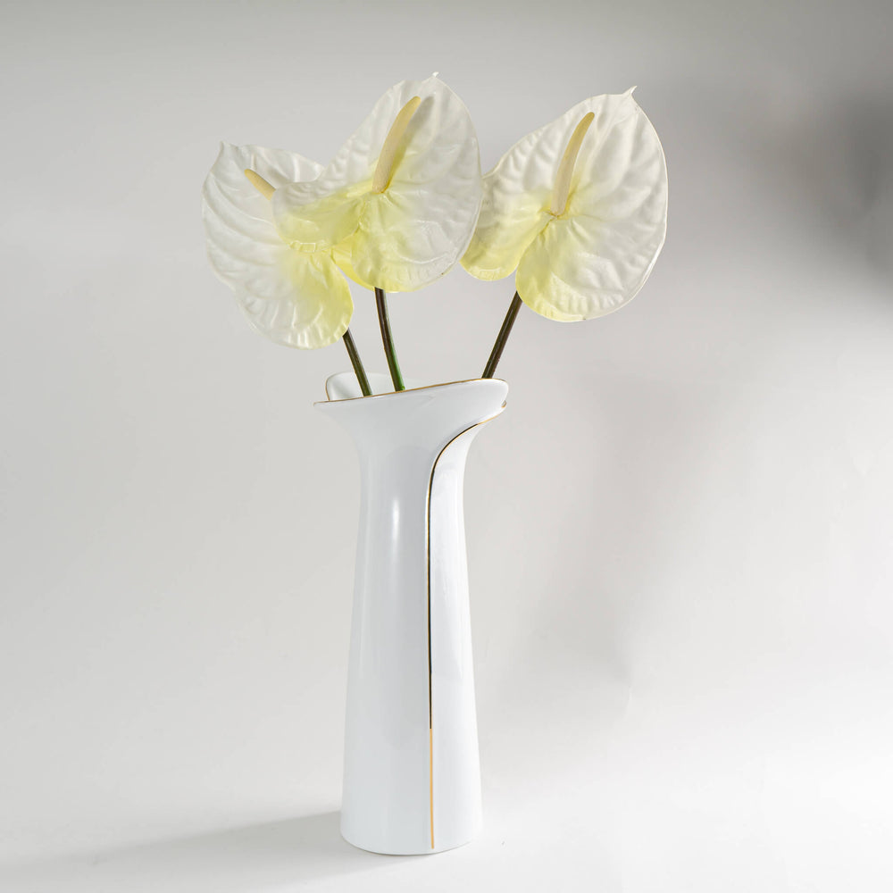 
                  
                    Vintage White and Gold Tall Vase
                  
                
