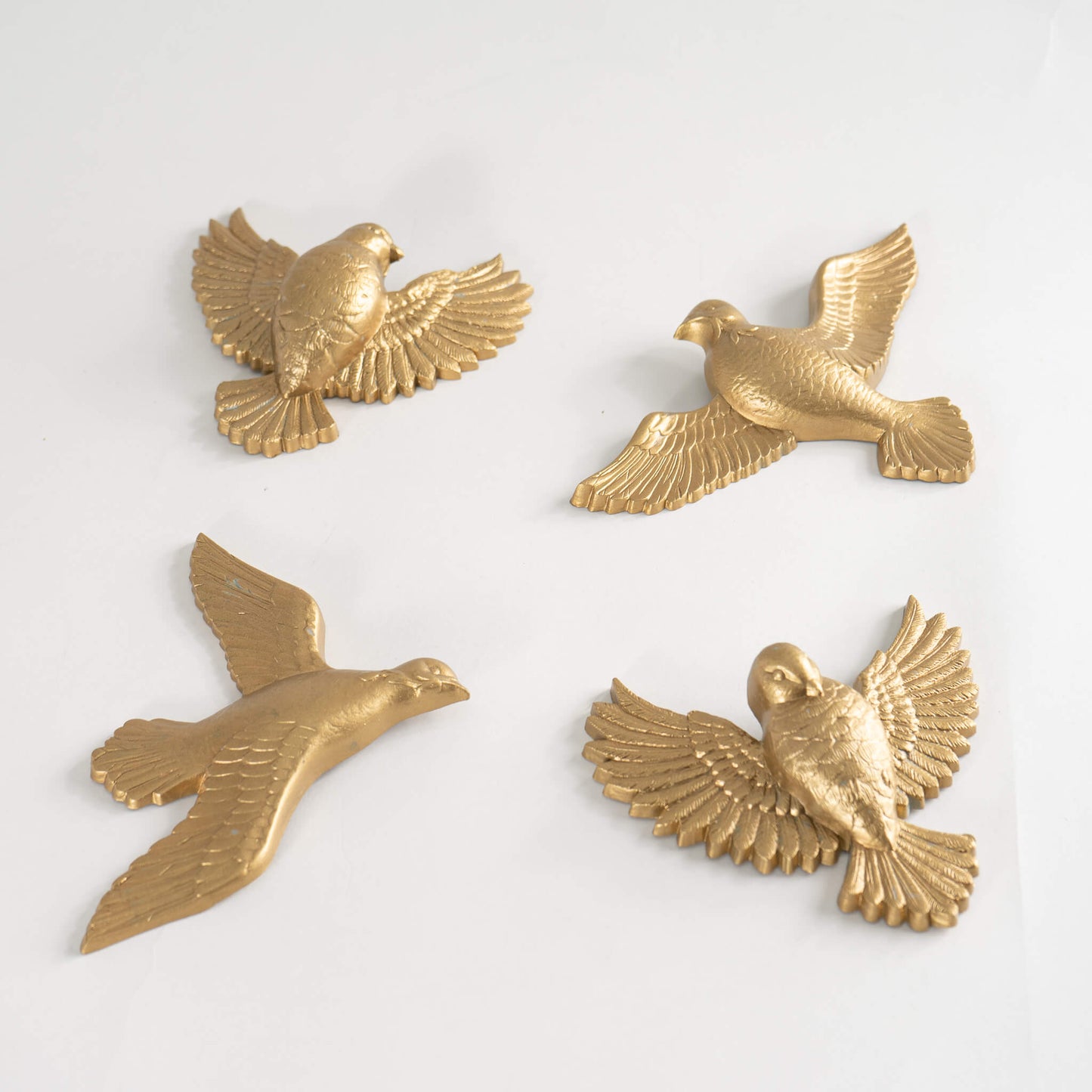 Vintage Gold Birds Wall Decor 