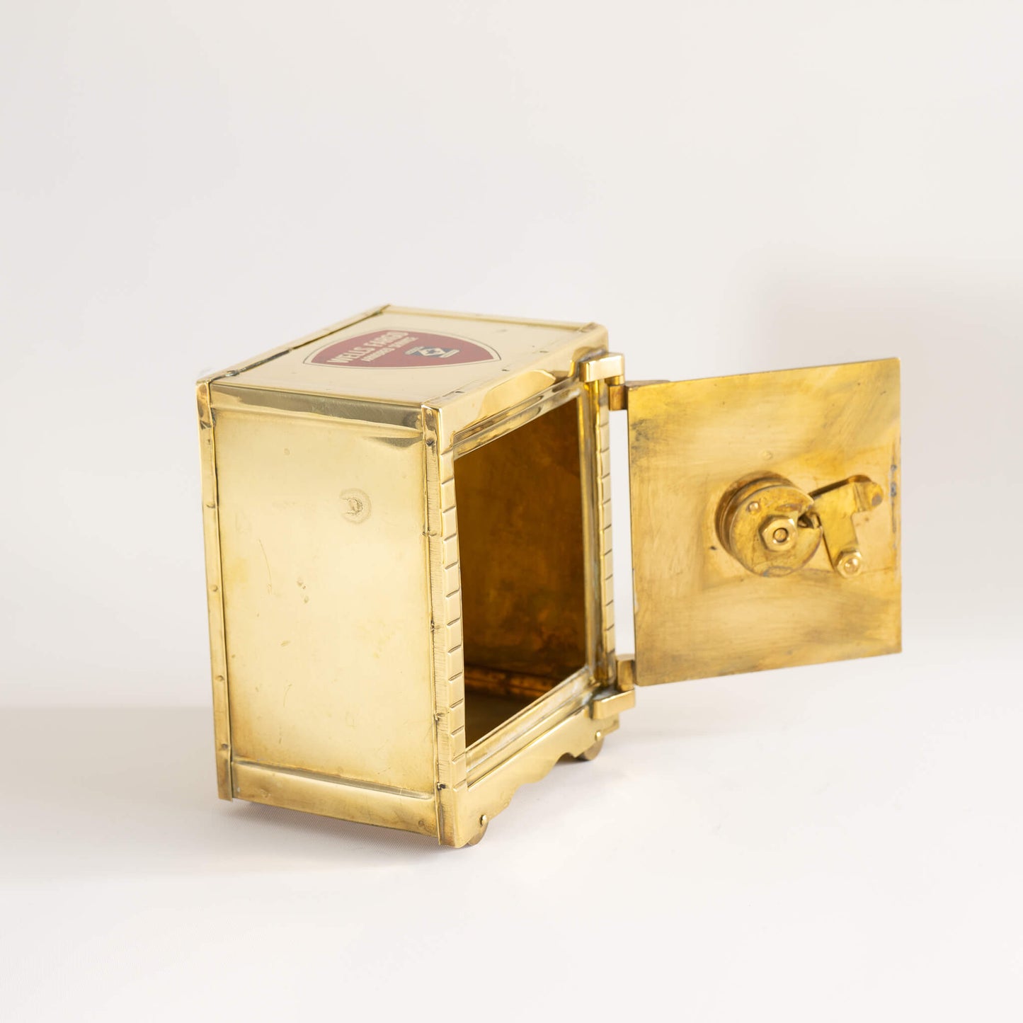 Vintage Brass Bank Safe Piggy Bank Locker 
