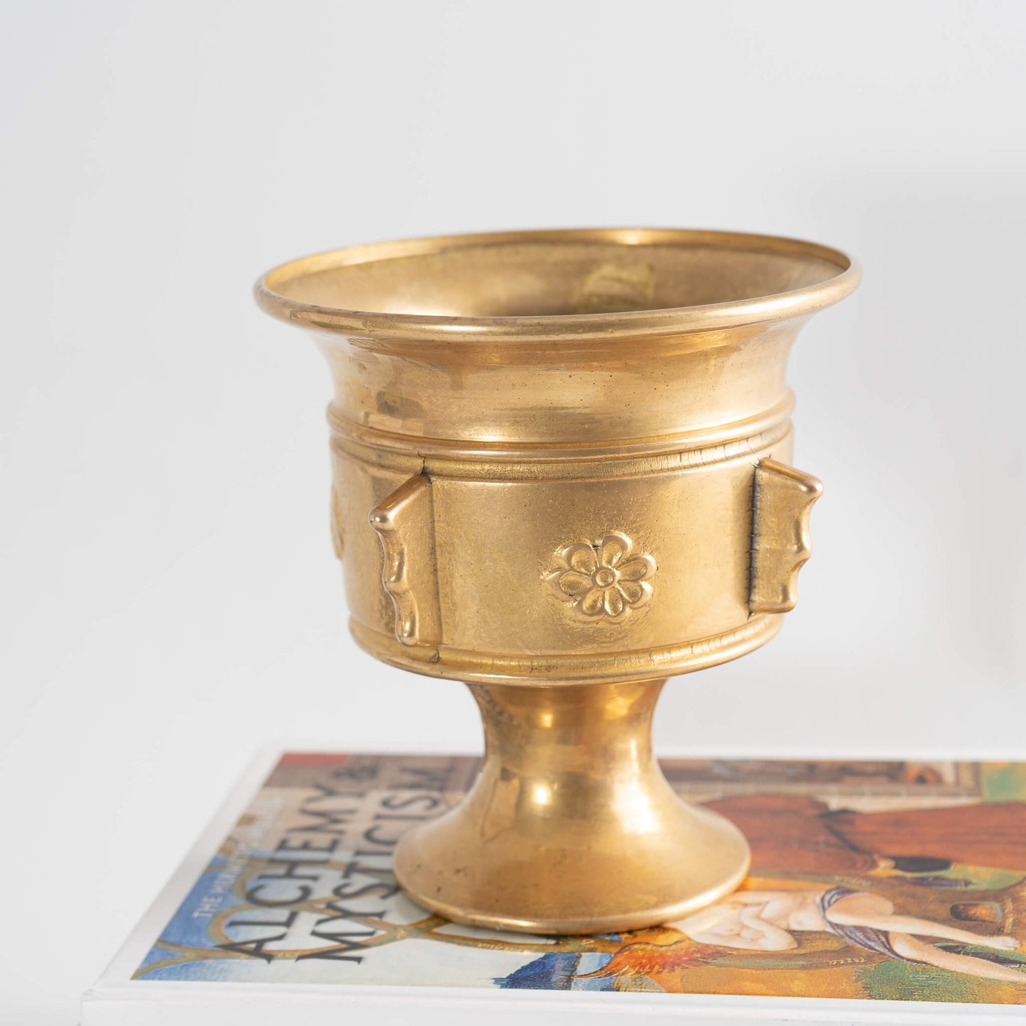 Vintage Heavy Brass Apothecary Mortar 