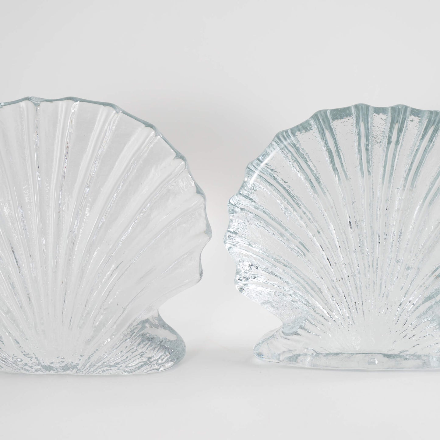 Vintage Blenko Glass Sea Shell Bookends