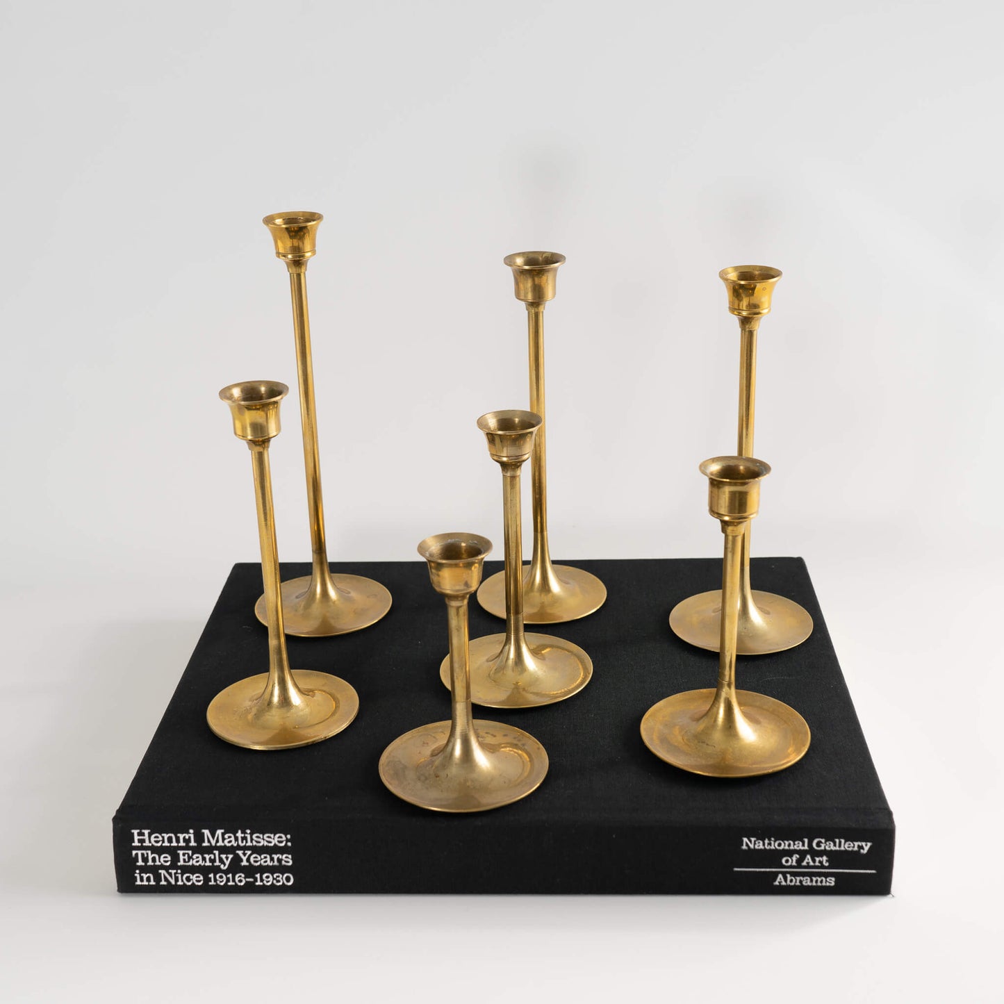 Vintage Brass Candlestick Holders - Set of 7
