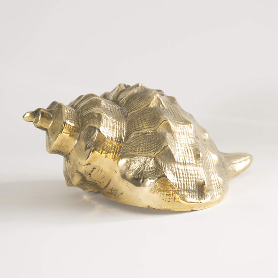 Load image into Gallery viewer, Vintage Brass Conch Sea Shell Object
