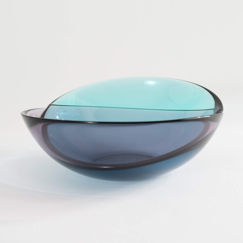 
                      
                        Orrefors Blue and Purple Conde Nast Crystal Bowl
                      
                    