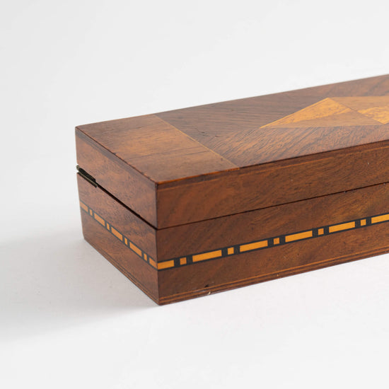 Vintage Wood Inlay Jewelry Box