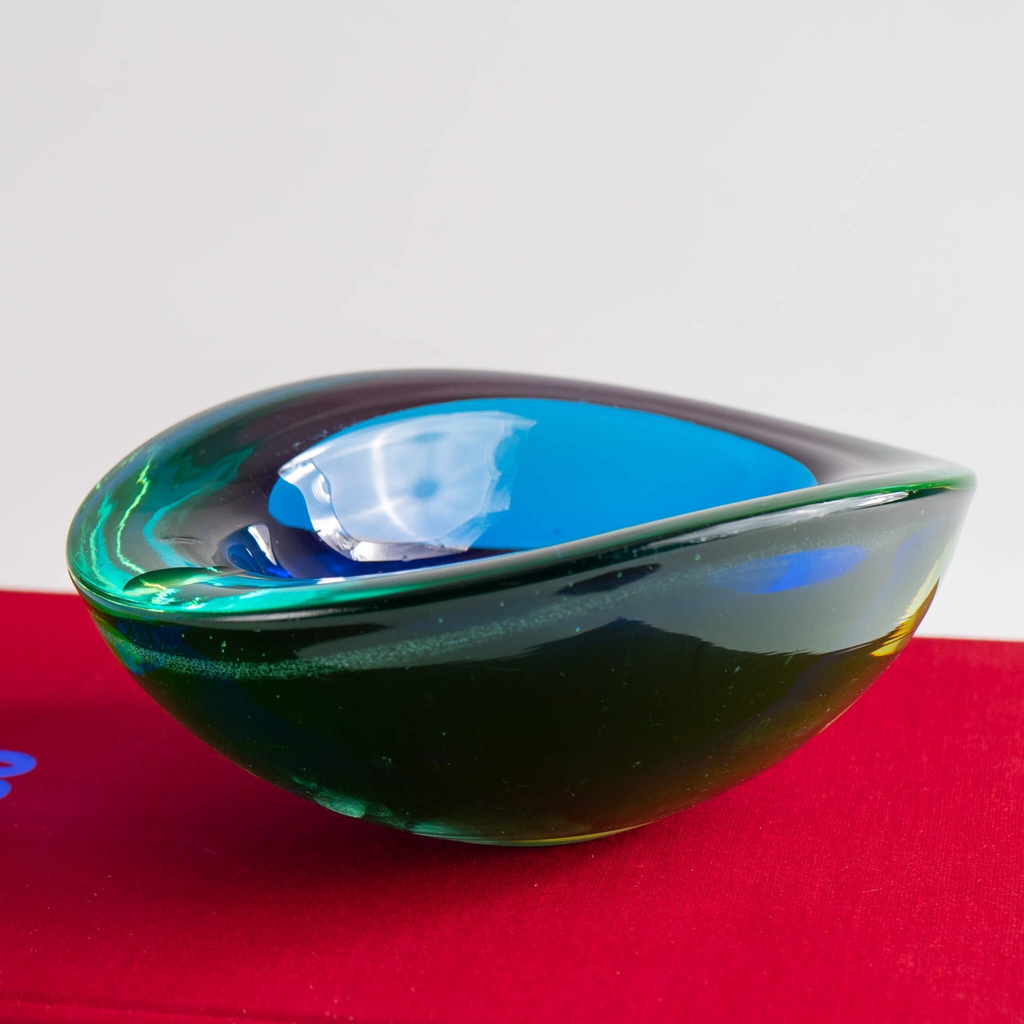 vintage blue and green catchall dish