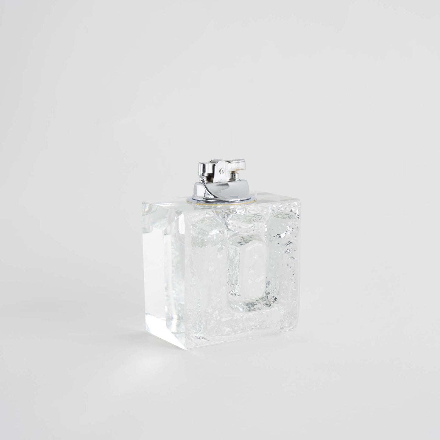 Vintage textured glass table lighter