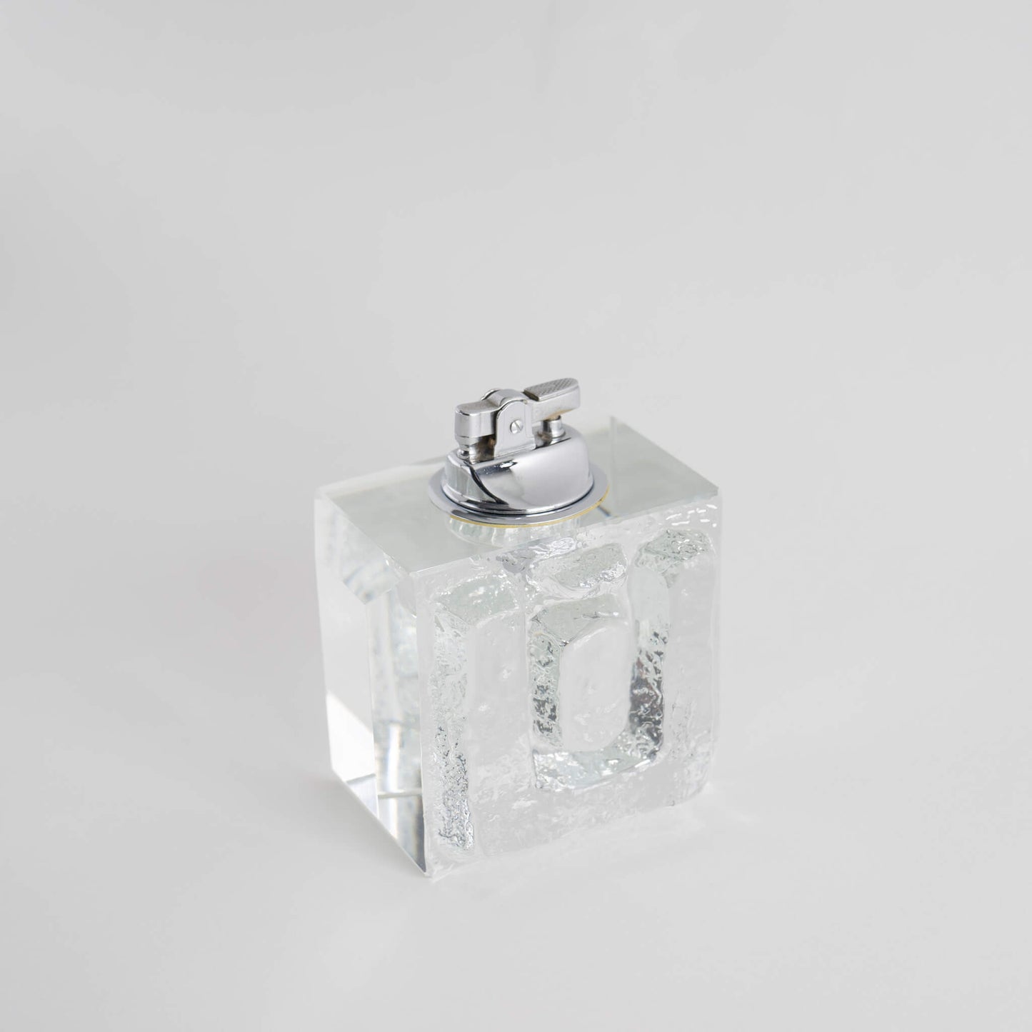 Vintage textured glass table lighter