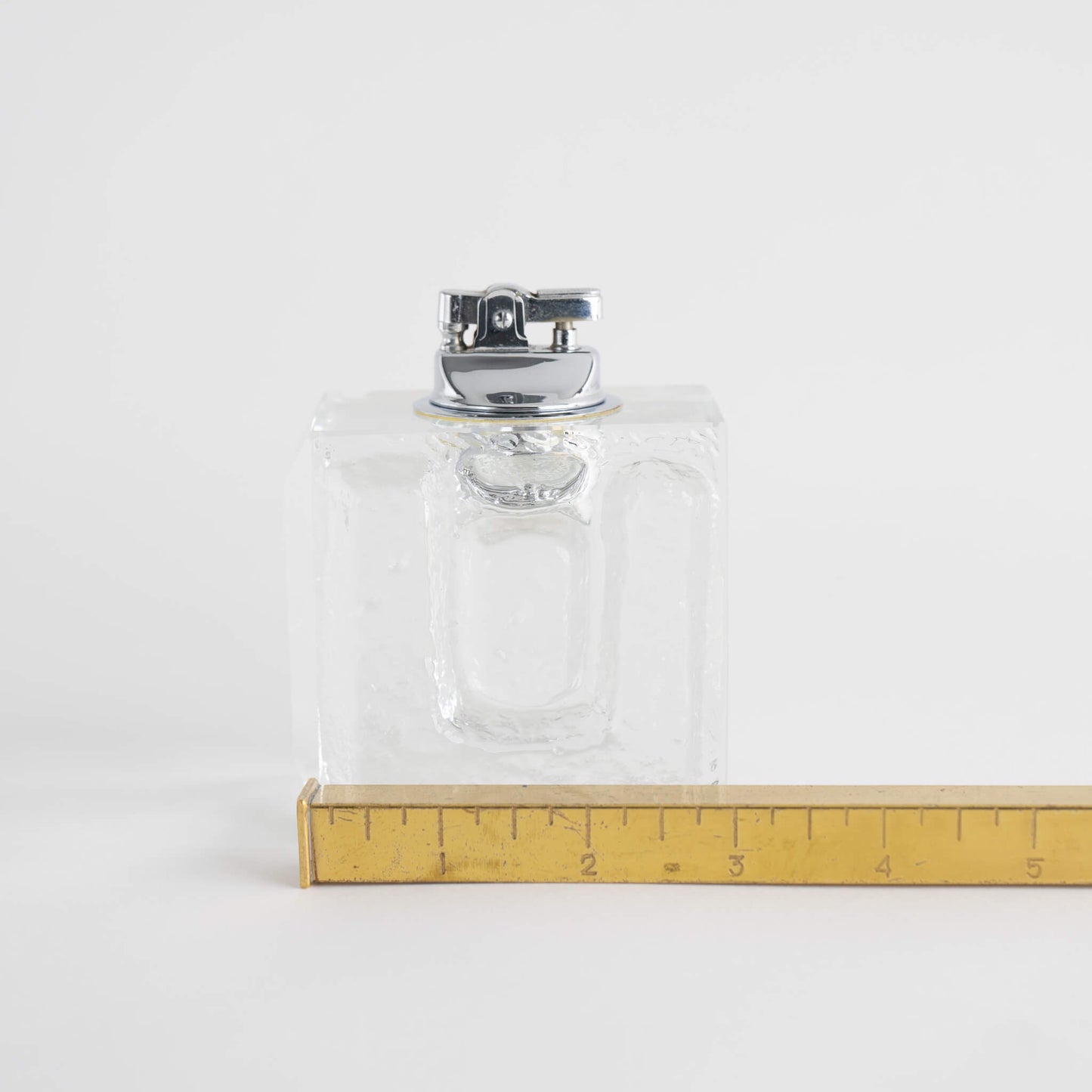Vintage textured glass table lighter