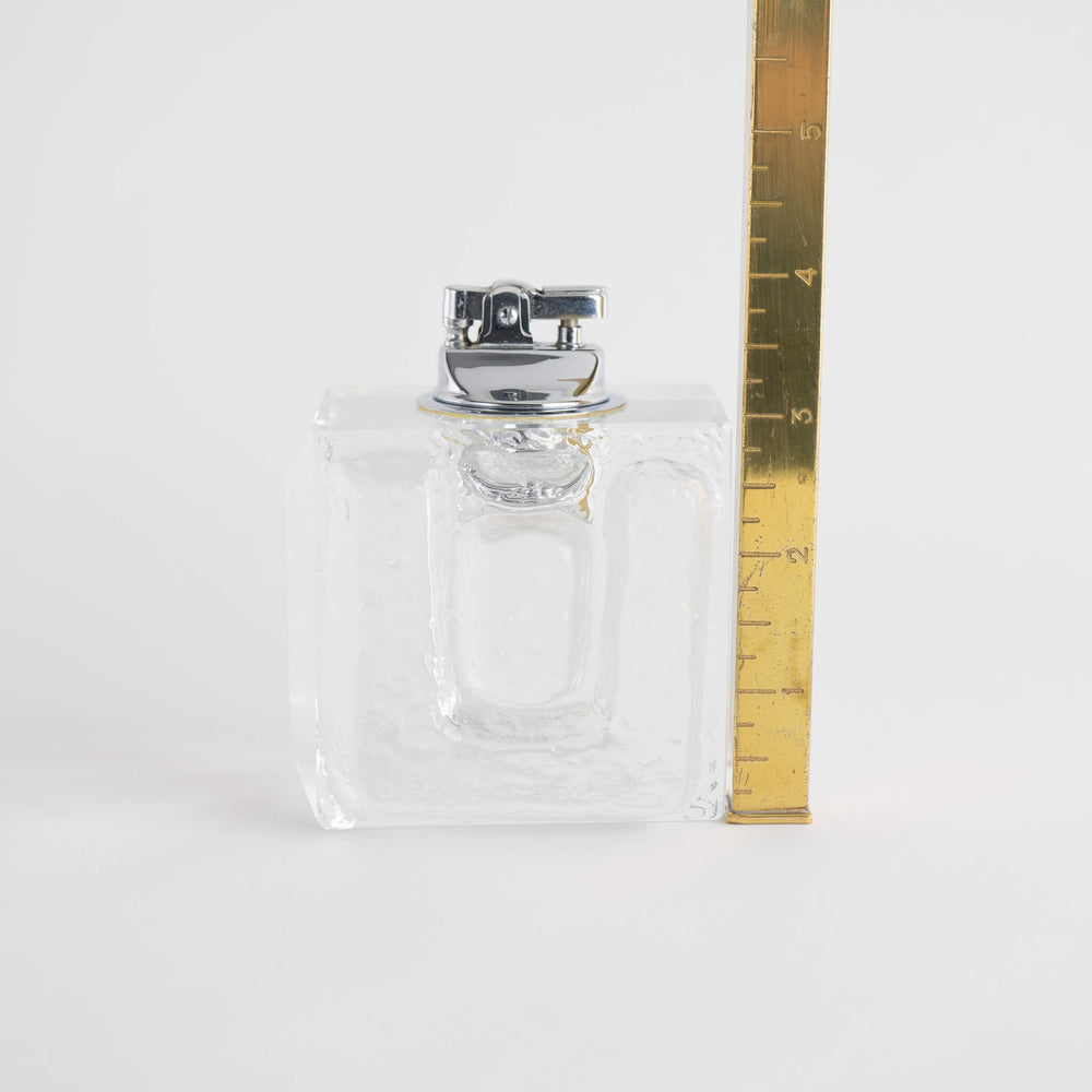 
                  
                    Vintage textured glass table lighter
                  
                