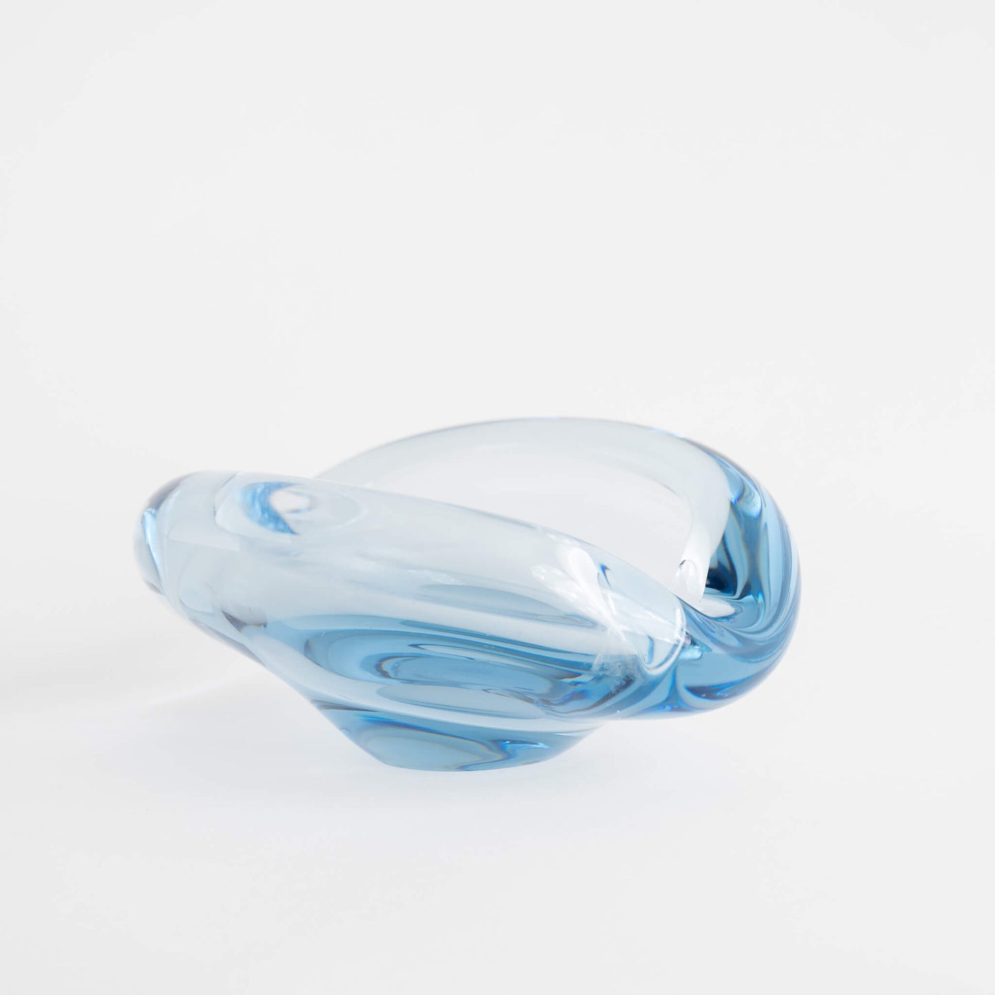 Vintage Light Blue Holmegaard Biomorphic Glass Catchall