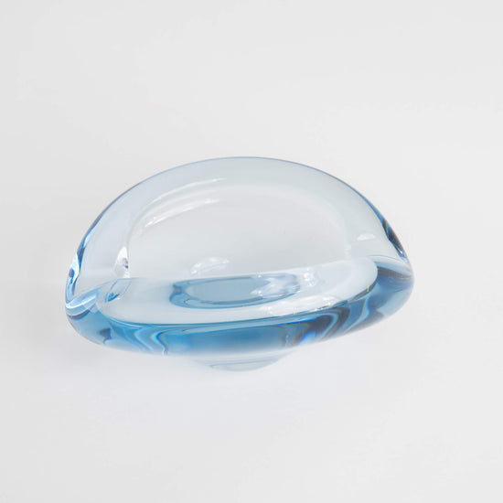 Vintage Light Blue Holmegaard Biomorphic Glass Catchall