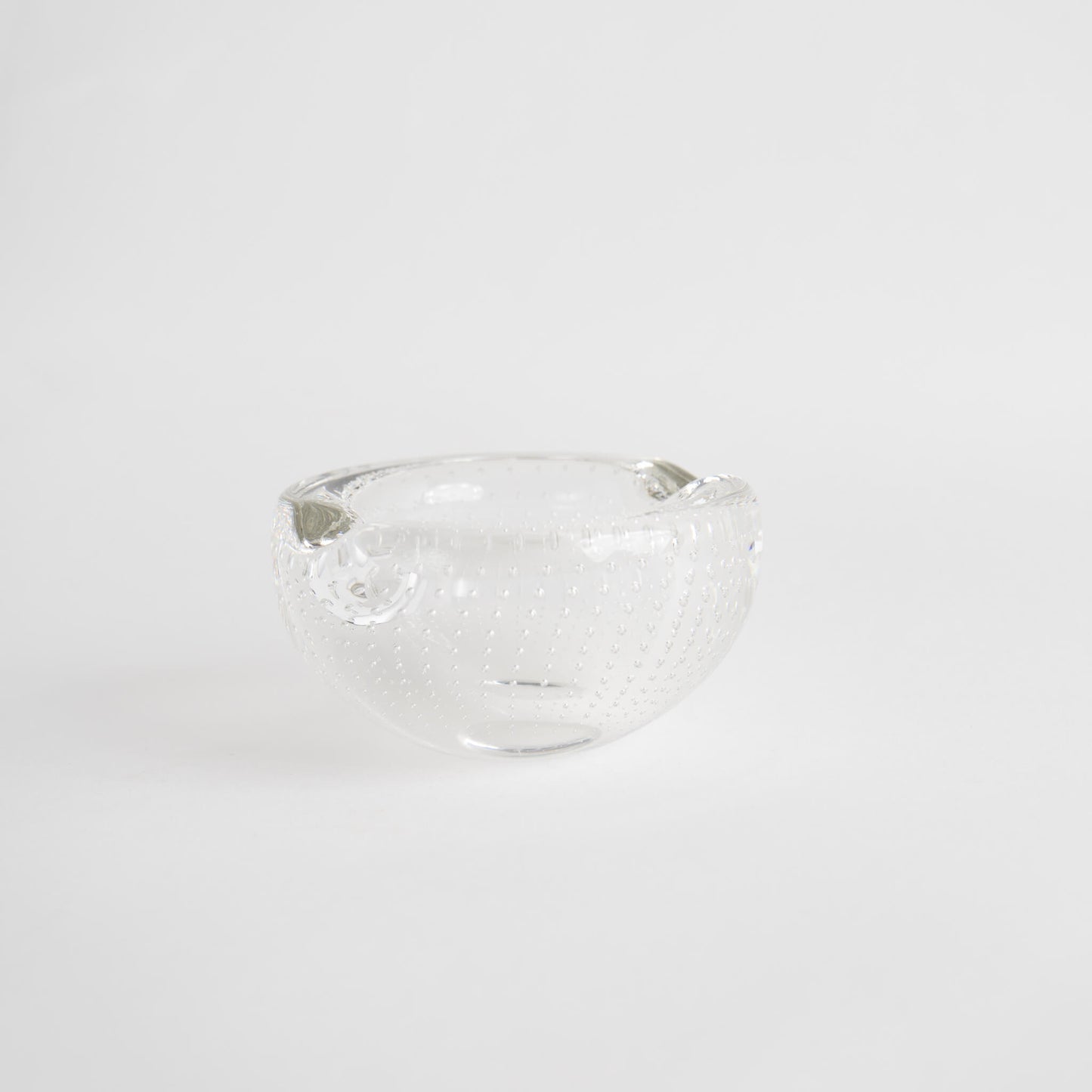 Vintage Murano Style Bubble Art Glass Ashtray 