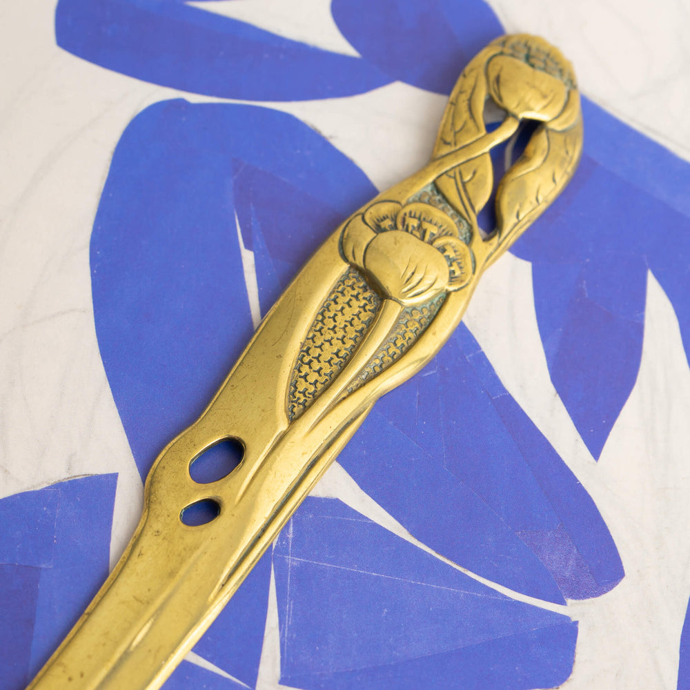 
                      
                        Vintage Brass Art Nouveau Flower Design Letter Opener
                      
                    