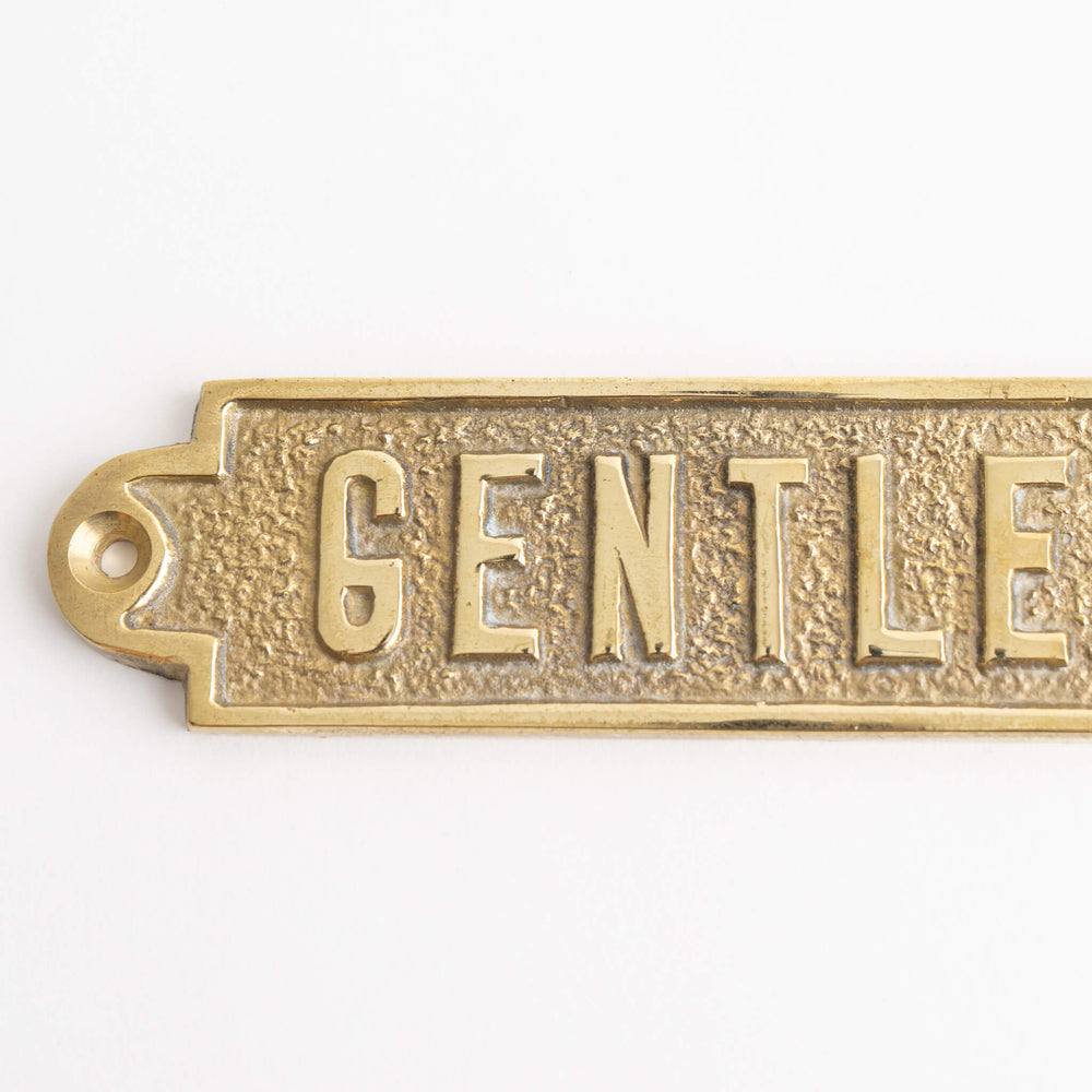 
                      
                        Vintage brass gentlemen hanging sign
                      
                    