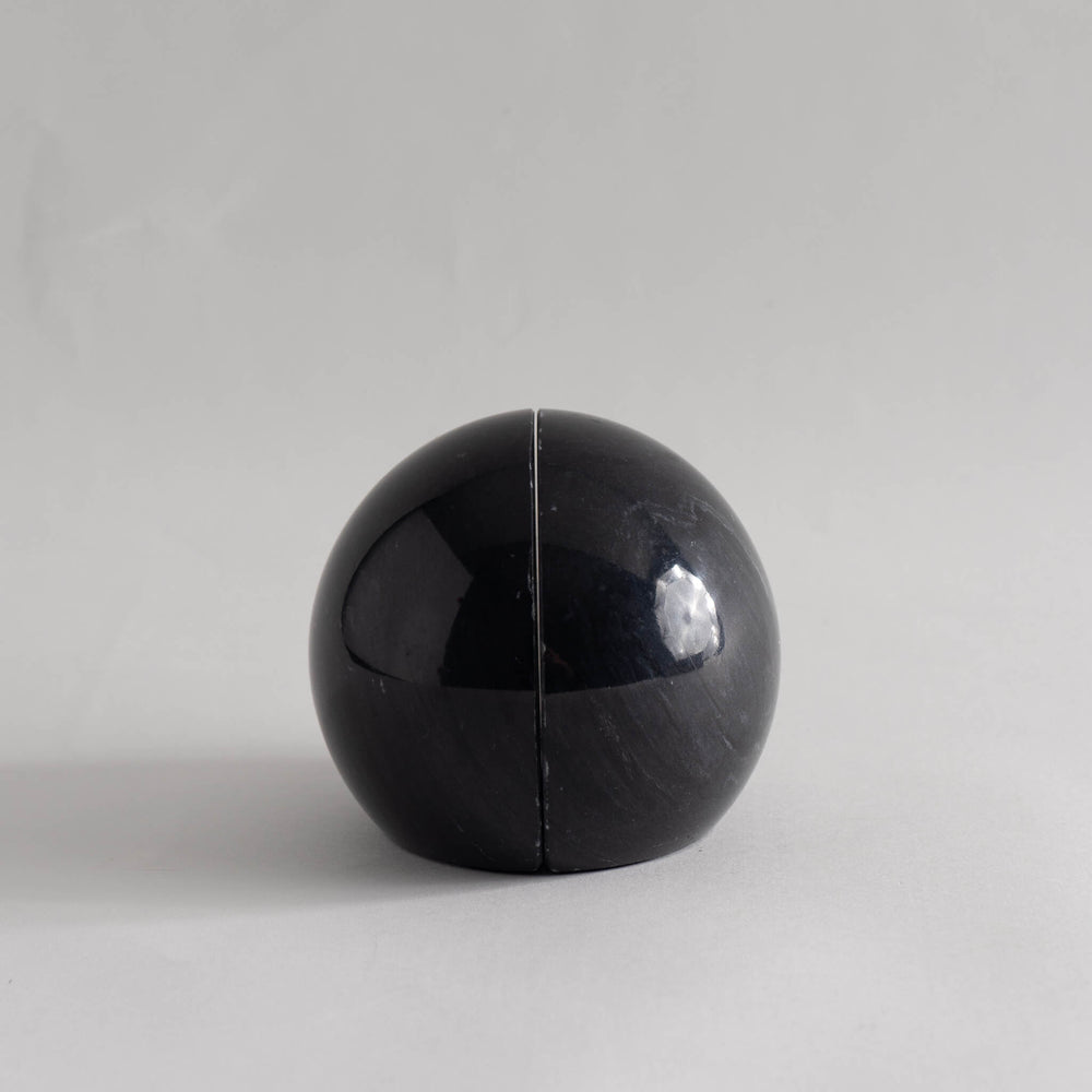 
                      
                        Vintage Black Marble Sphere Bookends
                      
                    