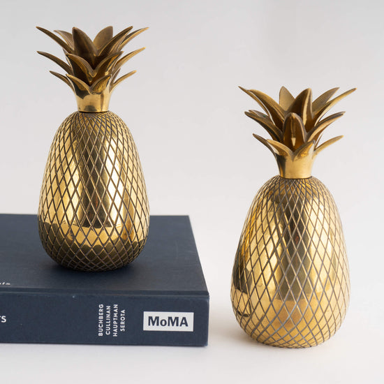Vintage Brass Pineapple Candlesticks 