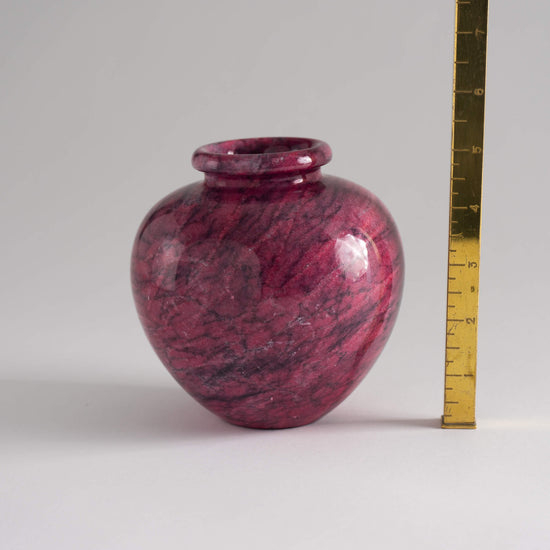 Load image into Gallery viewer, Vintage Pink Alabaster Stone Vase
