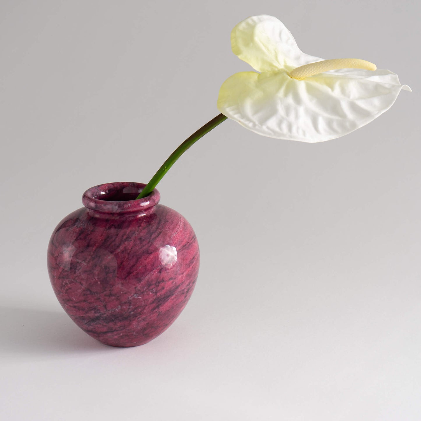 Vintage Pink Alabaster Stone Vase
