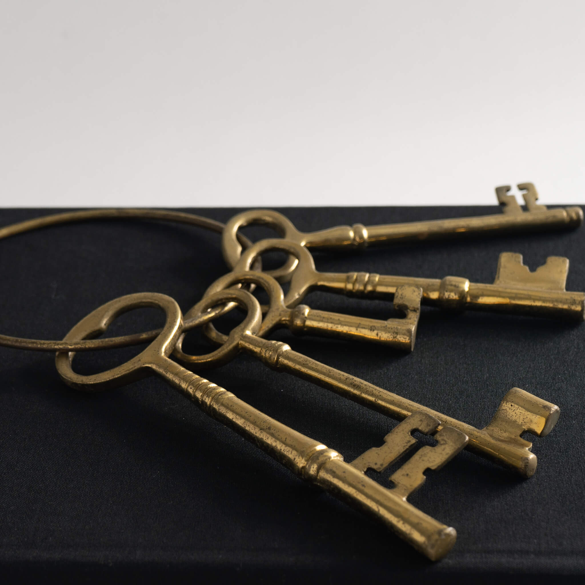 Vintage Large Brass Keys on Hoop Ring The Vintage Advisor